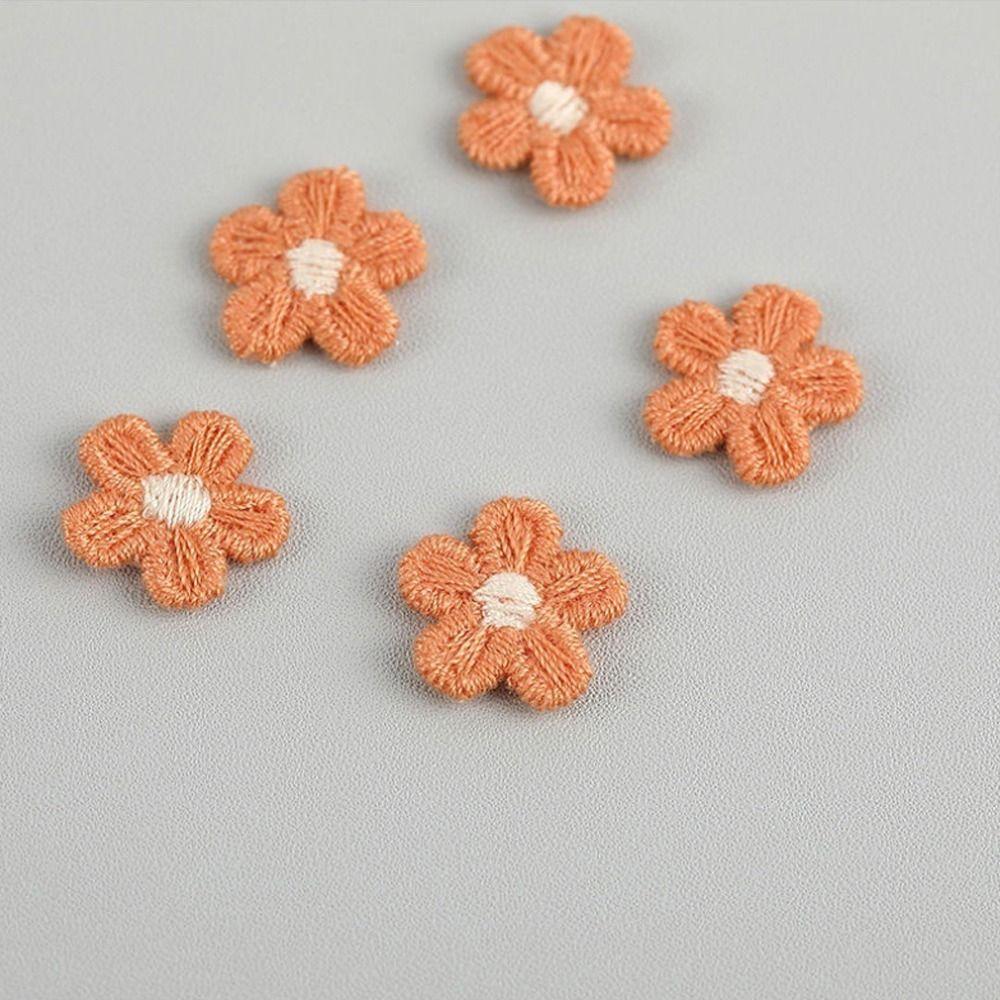 Colorful Flower Shaped Sewing Accessories DIY Handmade Crafts Appliques Patches Headwear Badge