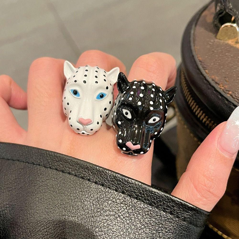Adjustable Drip Ring Metal Animal Ring Exaggerated Irregular Opening Ring Gifts for Women Girl