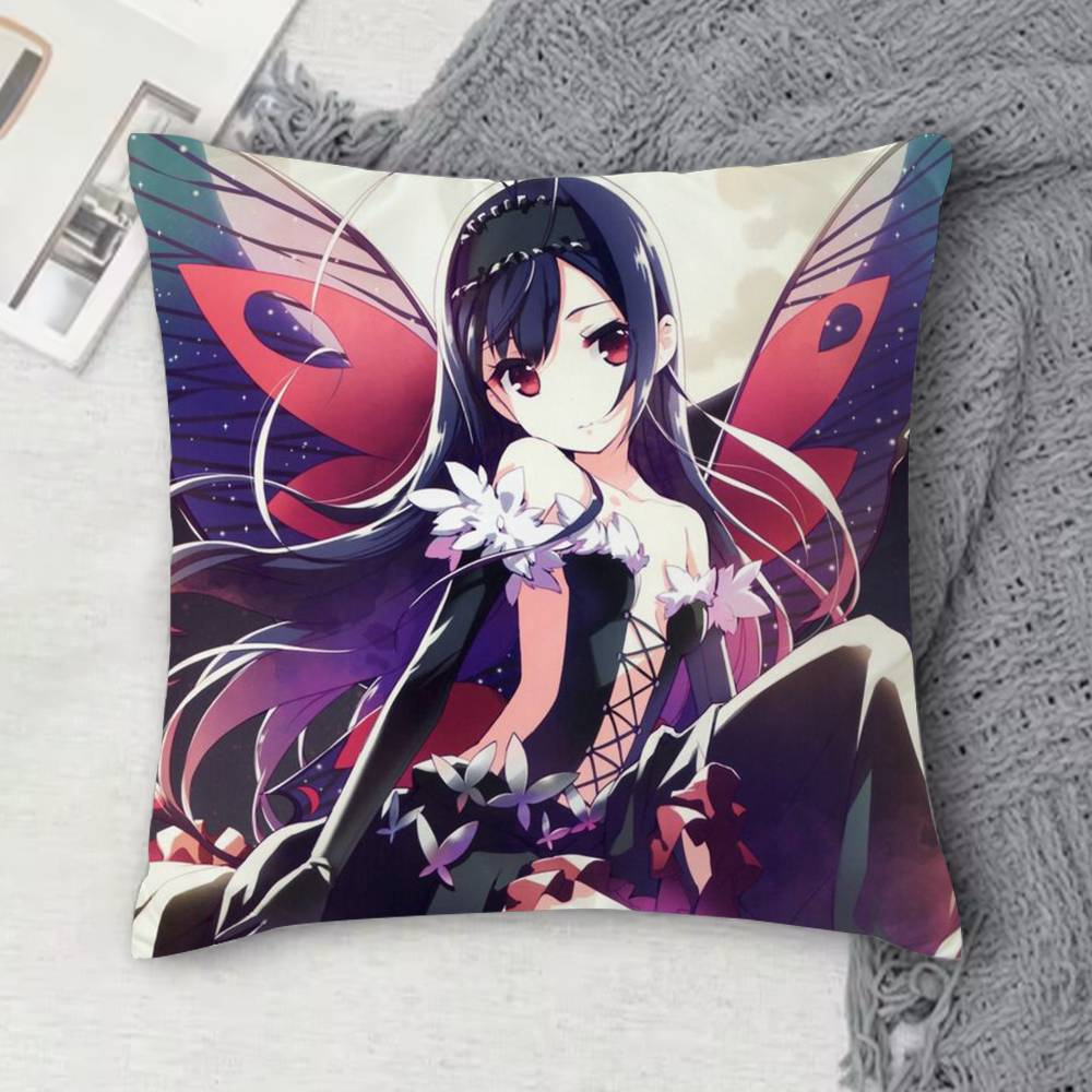 A-Accel World Double-Sided Printed Square Decorative Cushion Cover For Sofa Living Room Home Decor