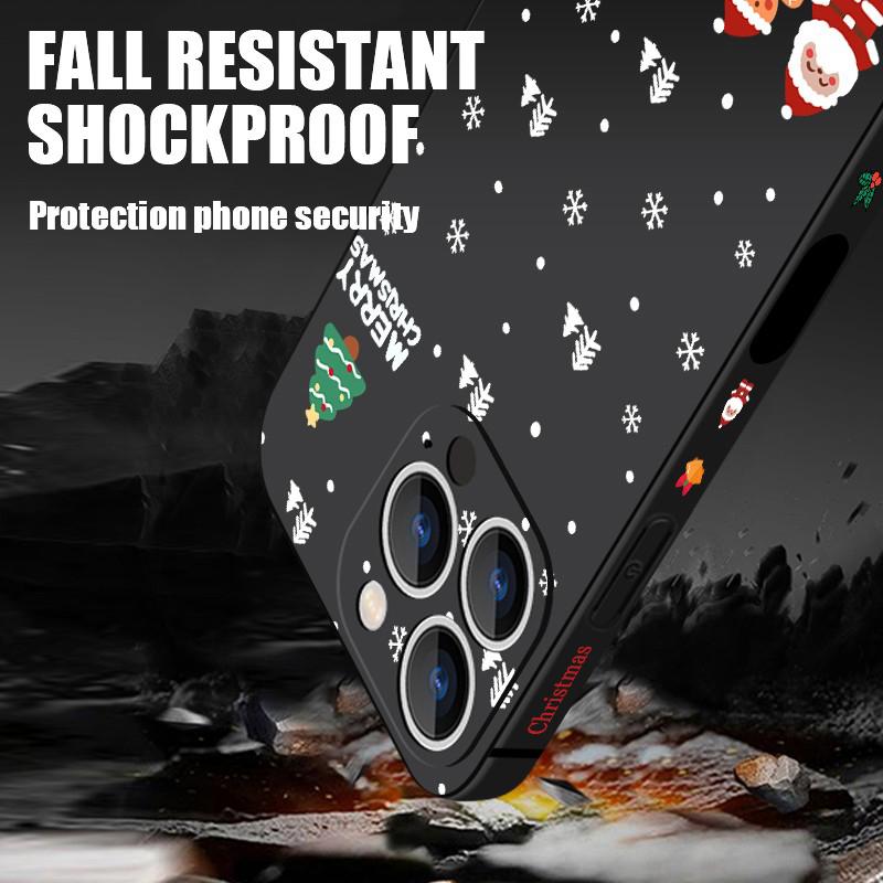 Матовый чехол-шнурок с рождественским узором для iPhone 16 Pro 15 14 Plus 13 12 Mini 11 Pro Max Xr Xs 7 8 Se мягкий тонкий чехол из ТПУ