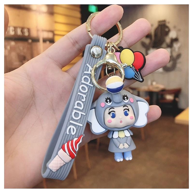 Keychain Girl Elephant Pendant For Bag Backpack Fashionable