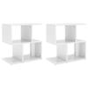 VidaXL Bedside Tables 2 Pcs Glossy White 50x30x51.5 Cm Chipboard.