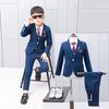 Boy Children Fashion Small Suit Three-piece Suit Including Suit Pants and Vest