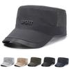 Quick-Drying Hat Men'S Day Sun Protection Visor Thin Breathable Mesh Cap Casual Flat Top Military Hat Tide