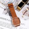 Square Quartz Watch Simple Elegant Adjustable Men Lady Minimalistic Design Anti-rust Faux Leather Quartz Watch