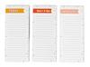 Pack of 3 Magnetic Fridge To-Do List Notepads- Magnetic Memo Pads For Refrigerator- (50 Sheets