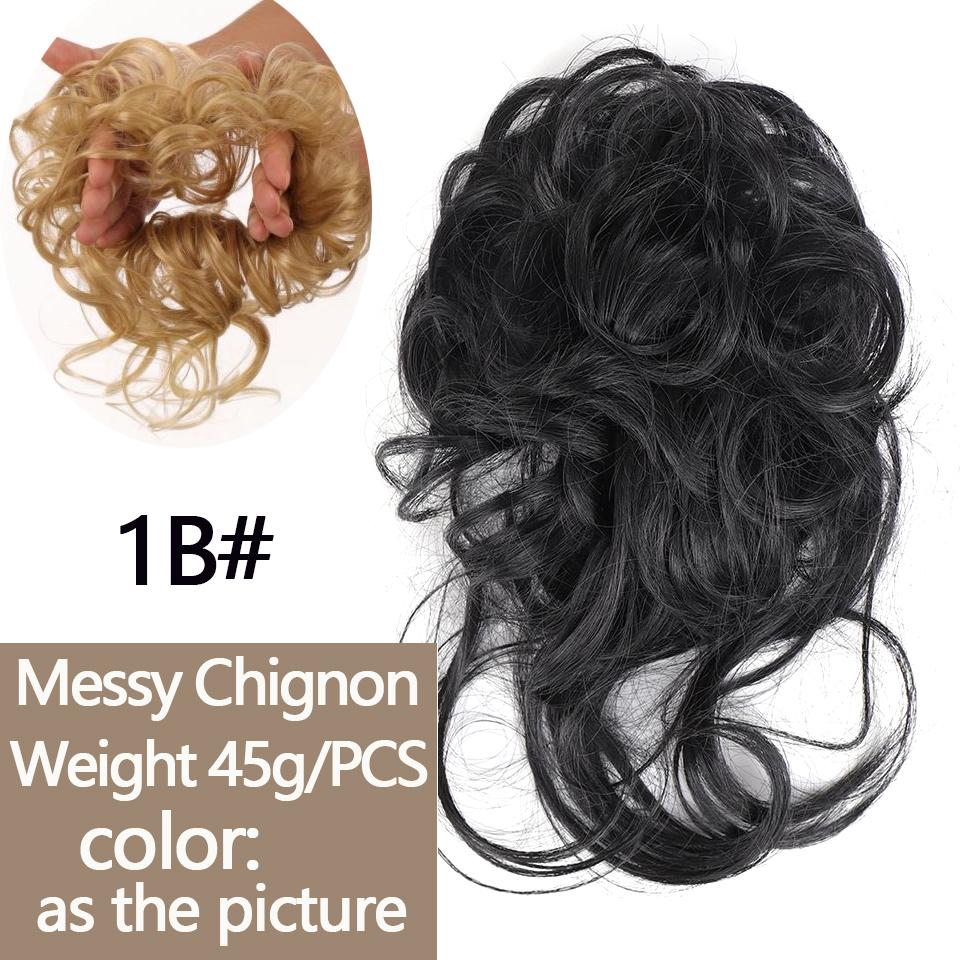 LUPU Светлые черные ленты для волос, грязные вьющиеся шиньонные булочки, синтетические резинки для волос, искусственные волосы для женщин, синтетическое наращивание волос