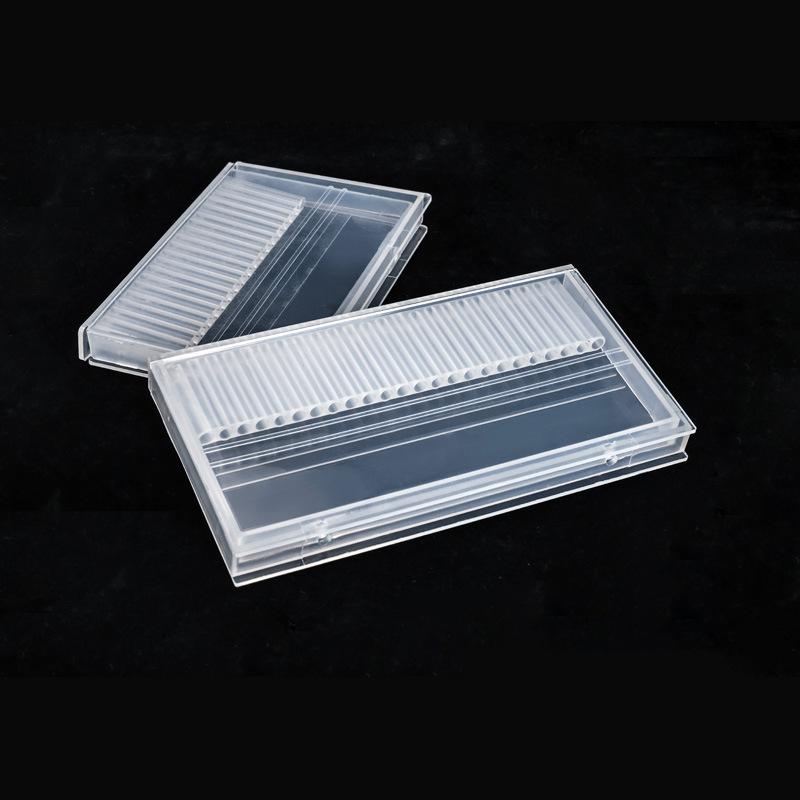 24 Holes Plastic Nail Drill Bit Storage Box Empty Stand Holder For Milling Cutter Display Container Case Manicure Tools
