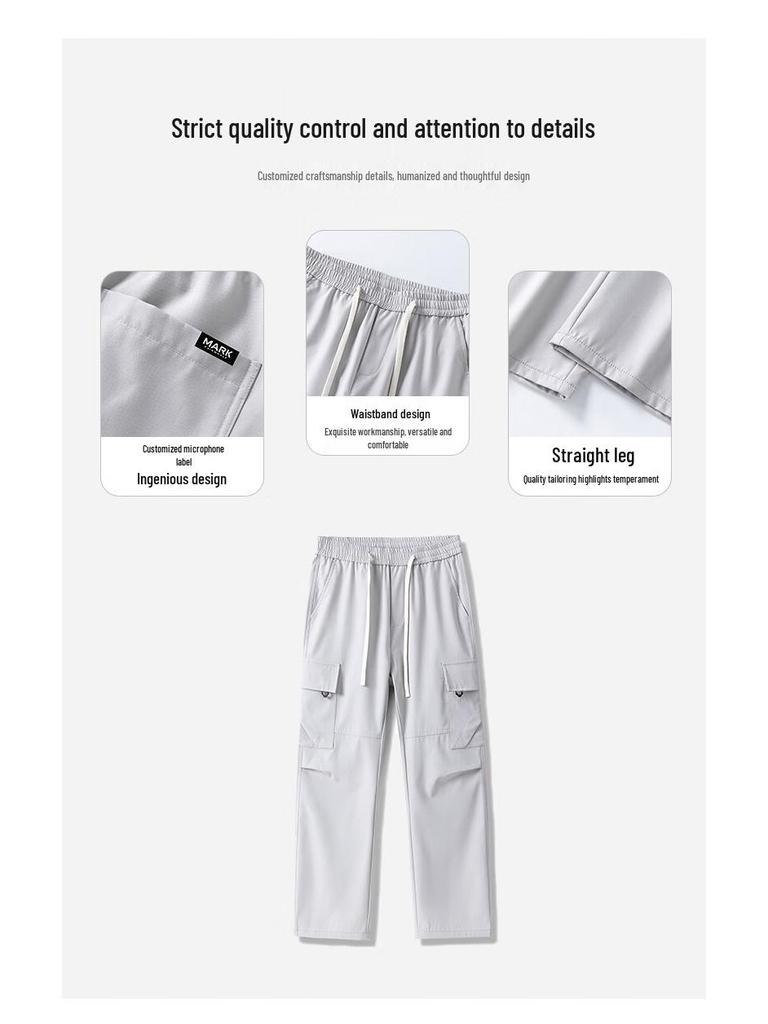 Mark Fairwhale Men's Trendy Straight-Leg Cargo Pants