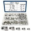 304 Stainless Steel Hexagonal Cover Nut Set Cover Nut 190Pcs Boxed Nut M3M4M5M6M8M12