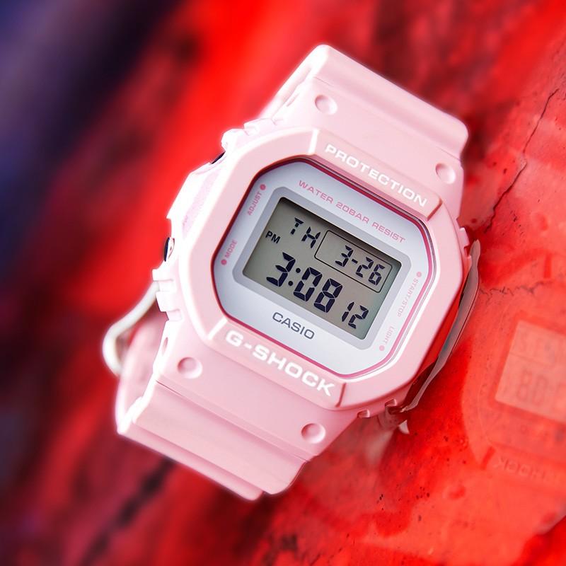 Casio G-Shock Classic Retro Square Trendy Vitality Street Liquid Crystal Quartz Movement Resin Strap Watch Men watches Blue DW-5600SC-4