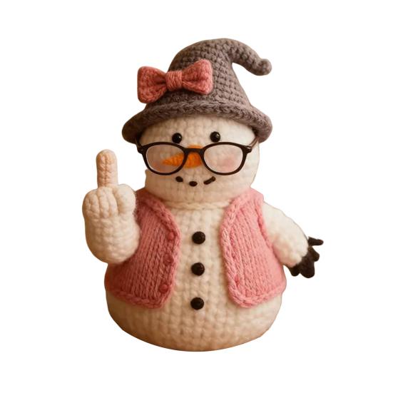 1/2/4 шт. Рождественское вязаное крючком украшение Санта-Клаус ручной работы, вязаная пряжа, Санта с средним пальцем