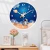Bedroom Wall Clock Living Room Household Modern Atmosphere Simple Quartz Clock Mute Bedroom Without Punching Network Red Clock