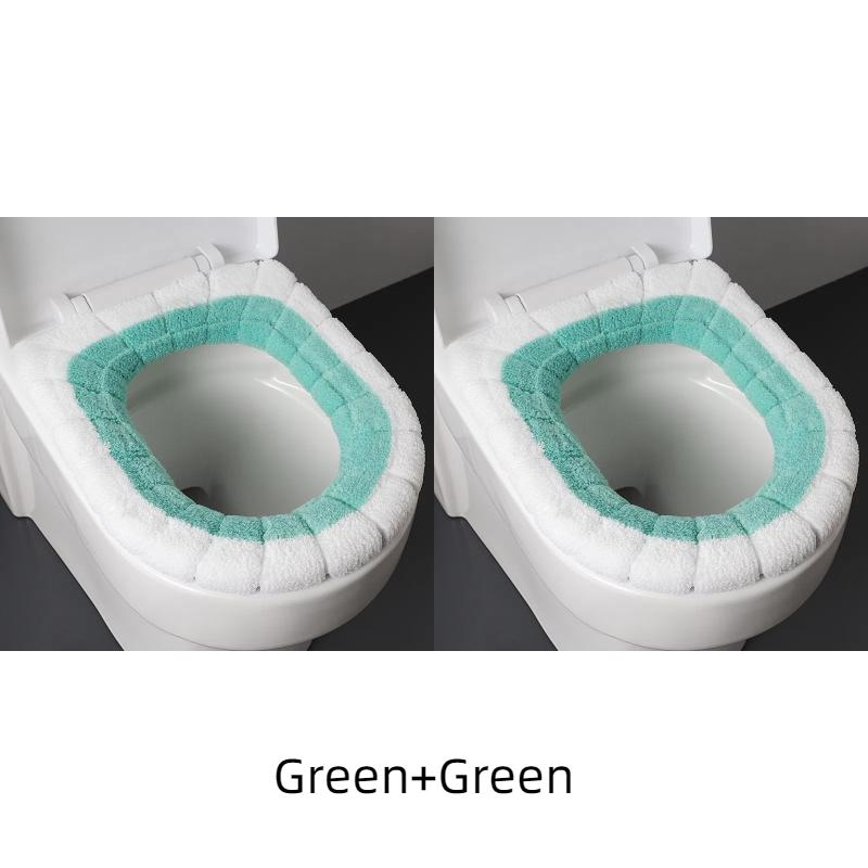 2856B Утолщенная плюшевая О-образная подушка для унитаза Чехол для унитаза с флисовой подкладкой Чехол для унитаза