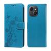 Кожаный чехол для TECNO Spark 40C с тиснением "Бабочка" и "Цветы", кошелек-подставка