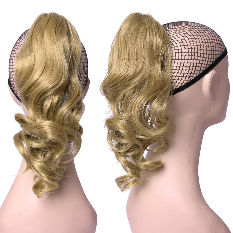 Clip In Curly Hair Wig Jaw Ponytail Hairs Extension Clip-on Claw Curly-Wavy Pony Tail Hairpiece Accessoires