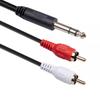 6.35mm Male To Dual RCA Male Cable 1/4 Inch To Double RCA Stereo Audio Cable Gold Plated 4.9Ft TV