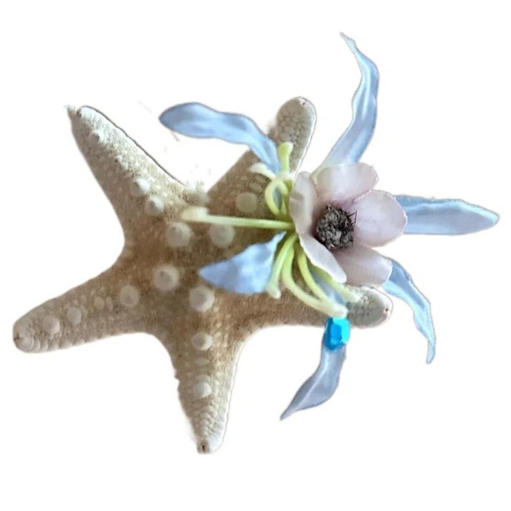 Sweet Starfish Hair Clip Korean Style Women Side Clip Simple Orchid Flower Hairpin Daily