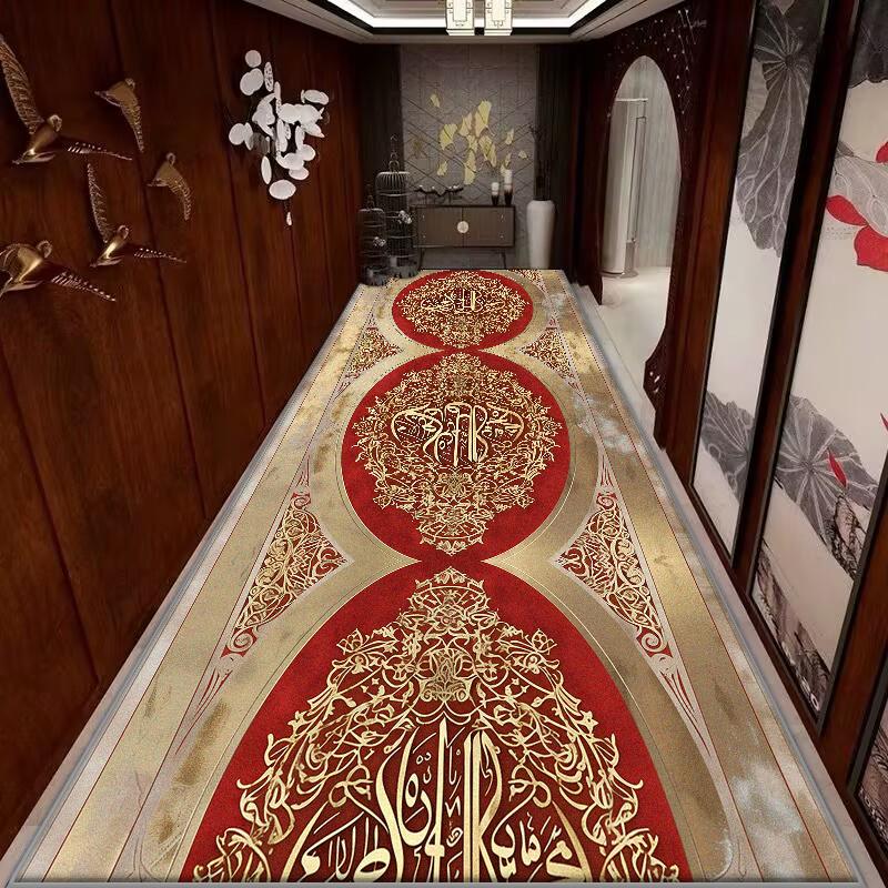 Ковер в европейском стиле, нескользящий, длинный, для коридора, украшение дома, коврики-дорожки в стиле легкой роскоши, для прихожей, моющийся коврик, для лобби, настраиваемый мат