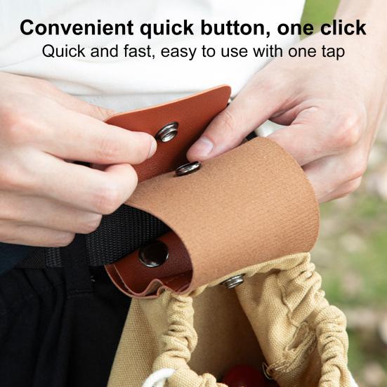 Сумка для сбора дикоросов для улицы, ремень из искусственной кожи, водонепроницаемый вощеный холст, мешочек для сбора дикоросов, кемпинг, пеший туризм, на пояс, инструмент для сбора фруктов