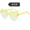 Солнцезащитные очки Peach Heart Love Glasses Trend без оправы, цельные, с морской пленкой, ослепительные цветные солнцезащитные очки