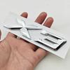 NEW 3D ABS Car Rear Trunk Emblem Badge Sticker For BMW X1 X2 X3 X5 X6 GT Z4 Glossy Black Chrome Logo Decal Styling Accessories IK7