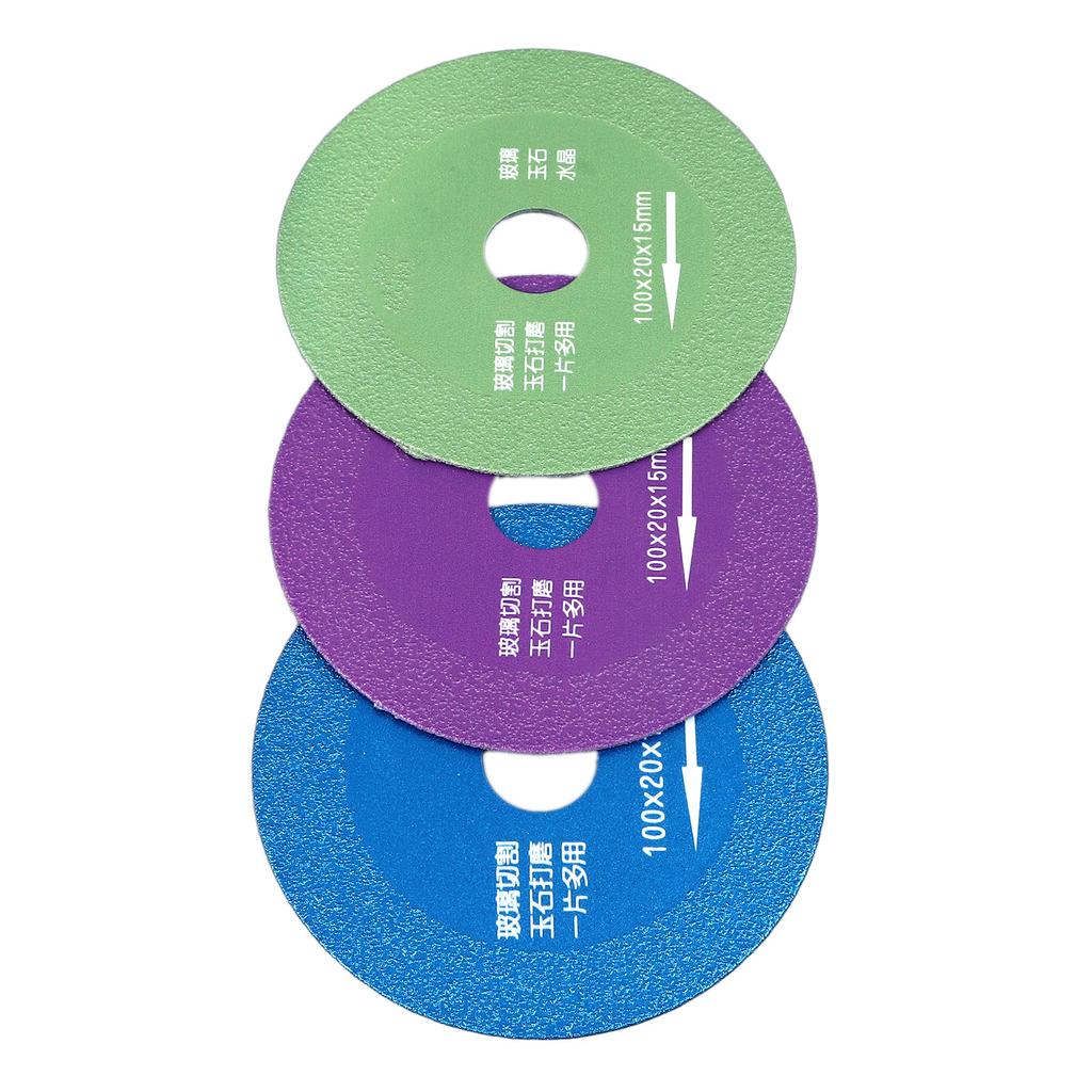 3PCS Set Glass Cutting Disc Green Blue Purple Super Slim Tile Cutting Blade for Ceramic