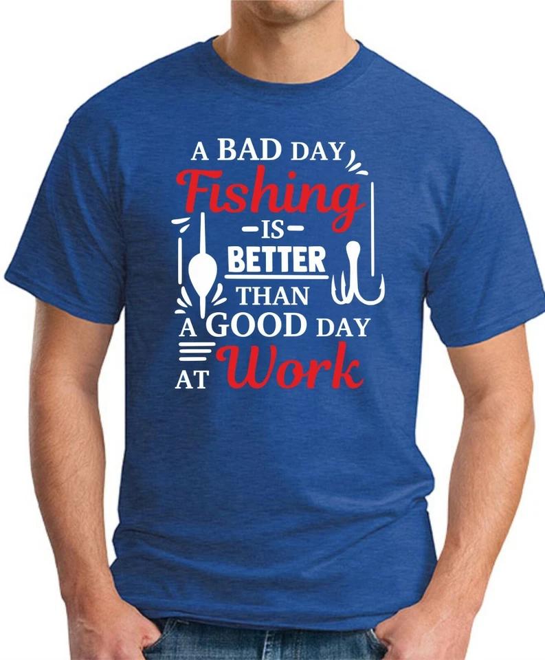 A BAD DAY FISHING IS BETTER THAN A GOOD DAY AT WORK T-SHIRT > Funny Slogan Gift 3