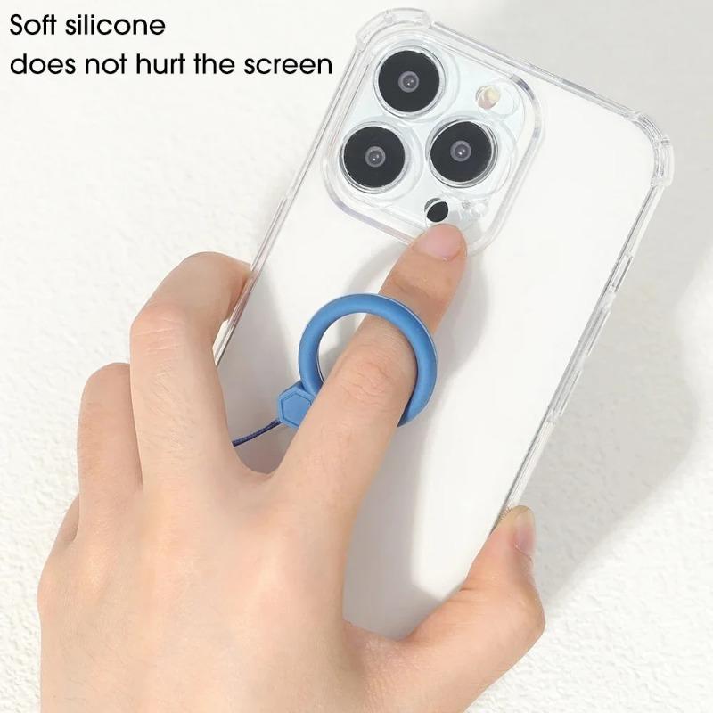 Новый мультяшный шнурок для мобильного телефона, силиконовое кольцо, USB-флешка для мобильного телефона, универсальный милый шнурок для телефона с бриллиантами от падения, короткий шнурок для телефона