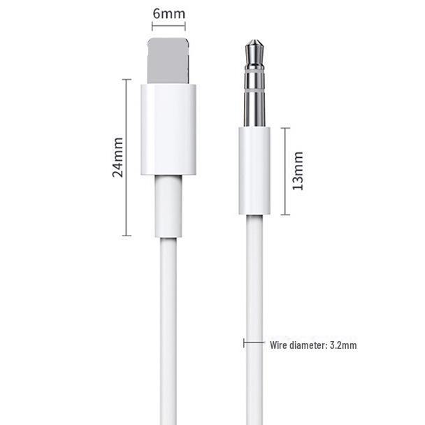 Apple Lightning To 3.5mm Audio Adapter Cable for iPhone 12 and Car AUX Audio.