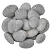 Pack of 10 Natural Decorative River Pebble Mix Size Grey Stones for Aquarium Tank, Garden, Landscaping, Home Decoration, Rock Art, and Plants