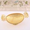 European Style Alloy Oval Fruit Plate Fashion Candy Plate Dried Fruit Nut Plate Home Practical Decorations