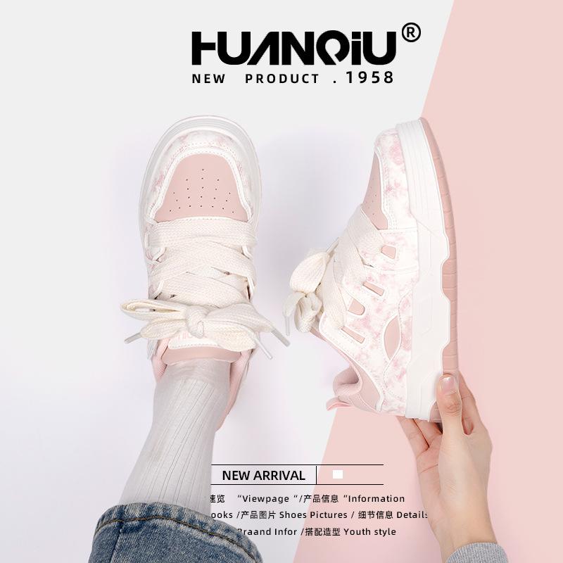 Глобальный кампус стиль высококачественные туфли на толстой подошве женские ZHQ68001 весенние женские туфли новая корейская версия универсальные белые туфли