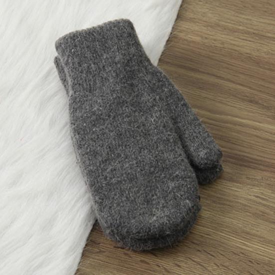 1 пара женских варежек, двухслойные, милые, эластичные, мягкие, утолщенные, холодостойкие, однотонные, осенне-зимние, перчатки для девочек для катания