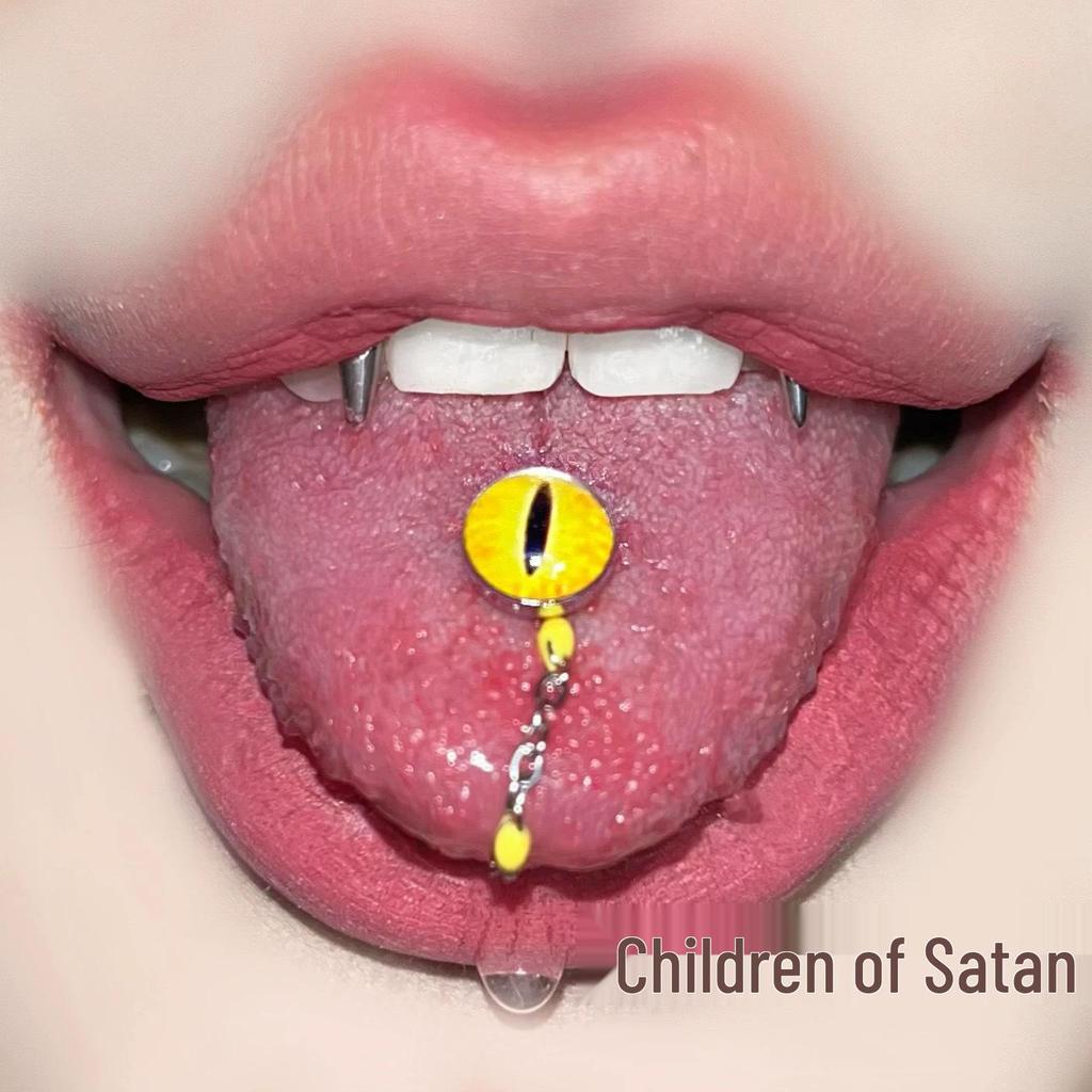 Дитя Сатаны Титановая сталь Феромоны Штанга для языка - Удобное кольцо для языка для пирсинга