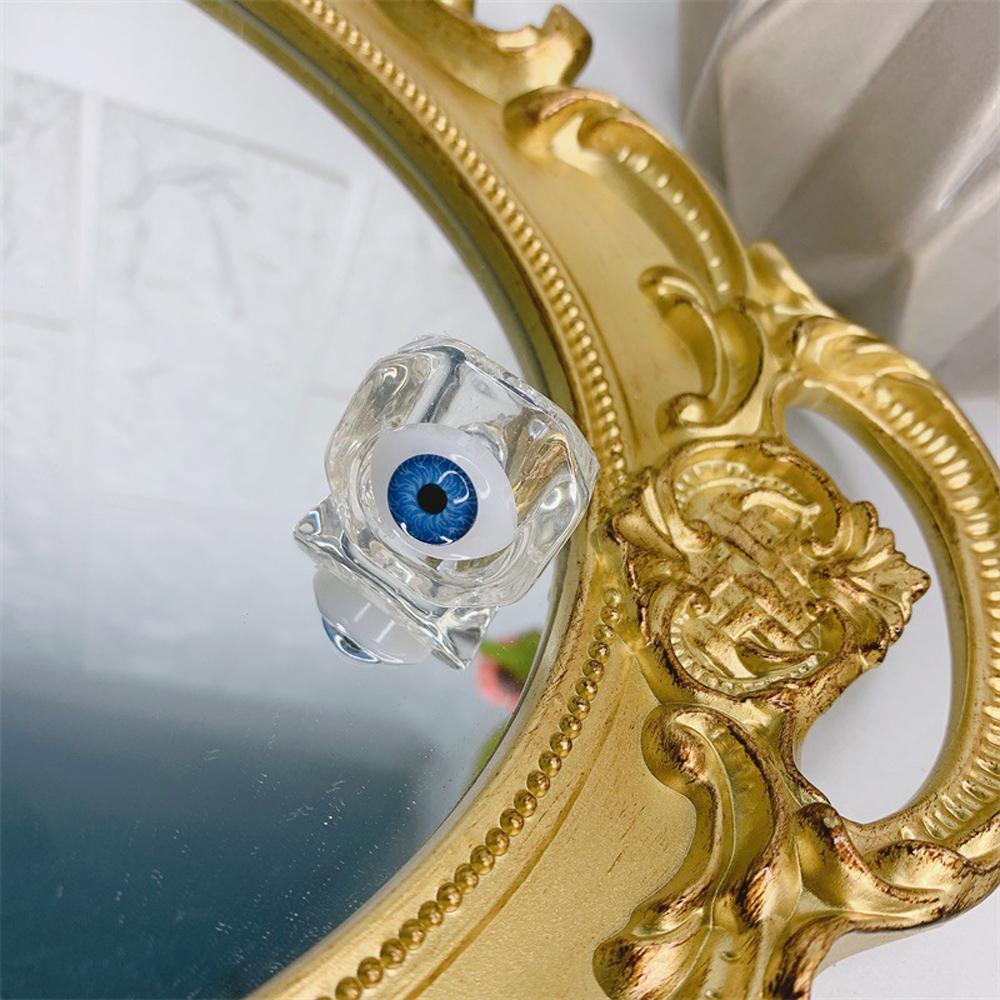 Личность Новый Панк Для Женщин Акриловые Модные Украшения Кольца Из Смолы Глаз Демона Кольцо На Палец