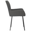 Dining Chairs 2 pcs Dark Grey Fabric