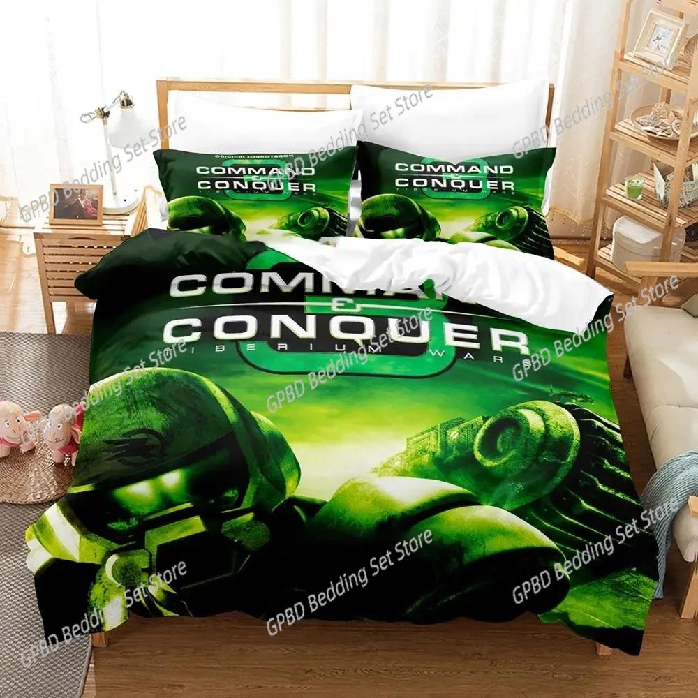 Игровой Постельное белье Command And Conque 3D Комплект Пододеяльник Наволочки Односпальный Двуспальный Полный Queen King Размер Домашний Декор Стеганое одеяло Подарок для Мальчиков