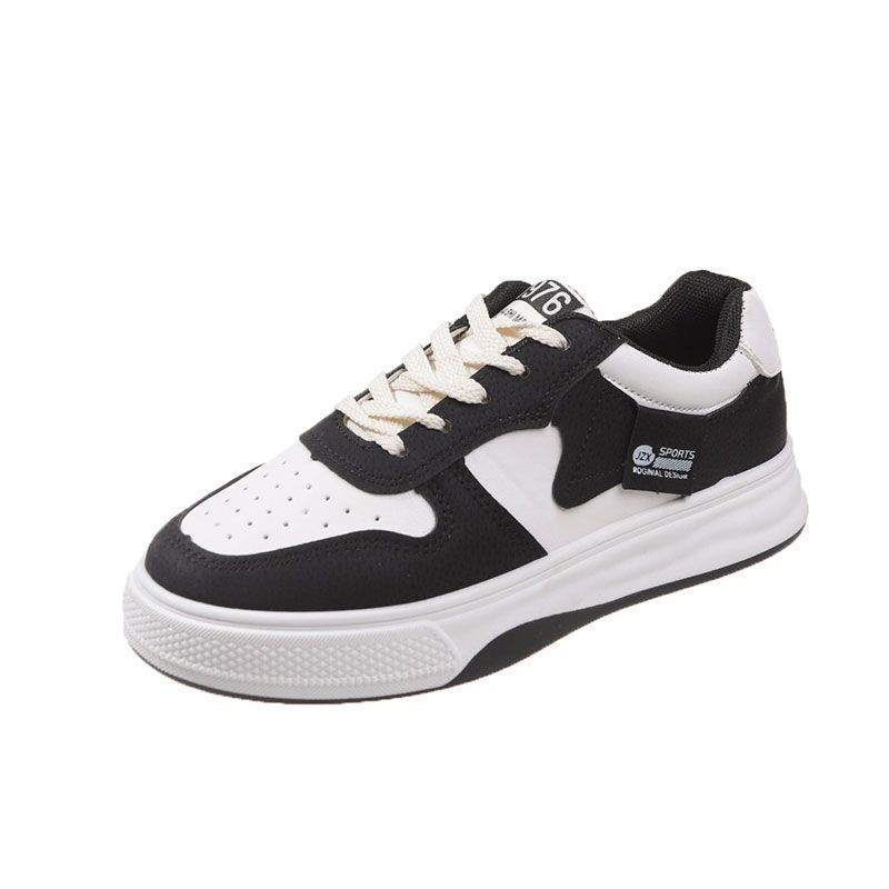 Soft Leather Versatile Little White Shoes Women's 2025 Spring New Board Shoes British Style Flat Bottom Thick Sole Thin Casual Sports Shoes