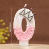 Digital Birthday Candles Pink Crown Princess Cake Candle Birthday Wedding Anniversary Handmade Candle Bougie Anniversaire