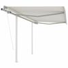 Automatic Retractable Awning - vidaXL - 3.5x2.5 M - Cream - Aluminum - UV Resistant