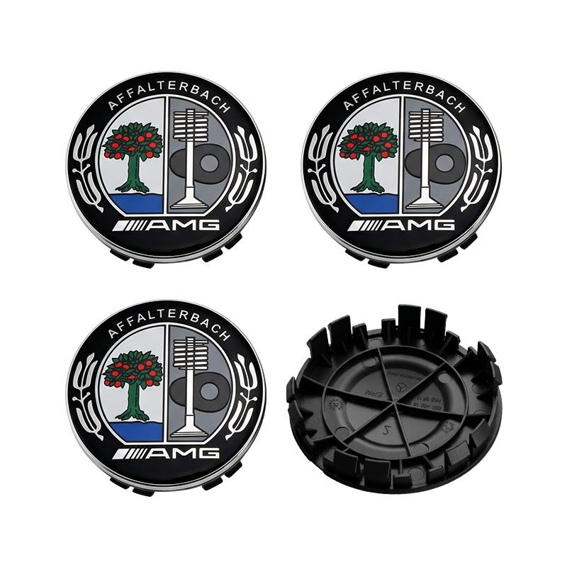 AABID1 4pcs 75mm Car Wheel Hub Center Caps Rim Cover Badge Emblem For Mercedes Benz C260 C200 C180 GLA/E/C Class E43 E260 E300 E320 E40