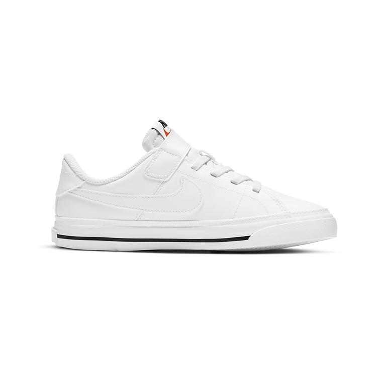 Nike Court Legacy Противоскользящая Амортизация Баланс Низкие Кеды для Скейтборда Белые Детские Возраст 3 7 Лет DA5381-100