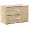 Cabinet with 2 Drawers Sonoma Oak Finish 60 x 31 x 40 cm Particleboard