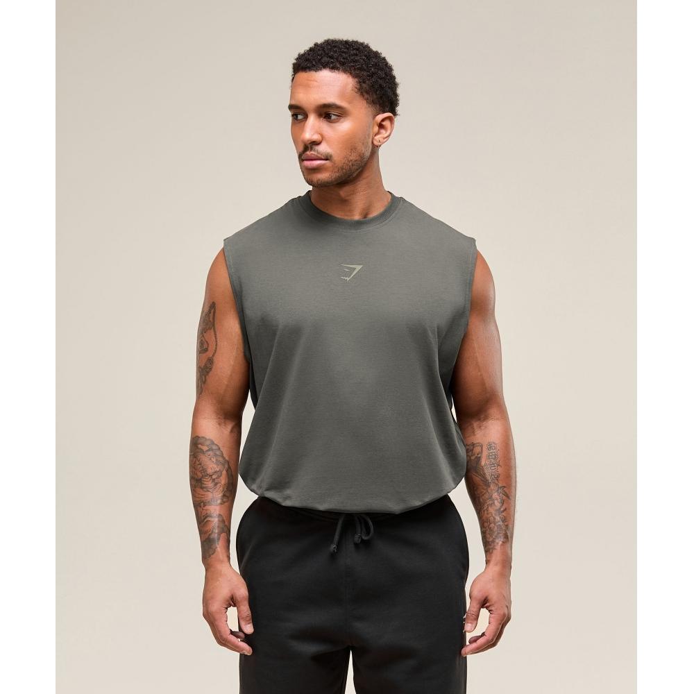 Gymshark Отключение питания Прочность танка Зеленый A2c9m Ecjh