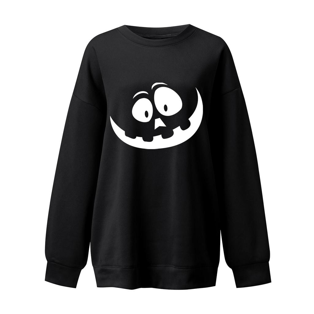 Женская модная толстовка с длинным рукавом и круглым вырезом с принтом