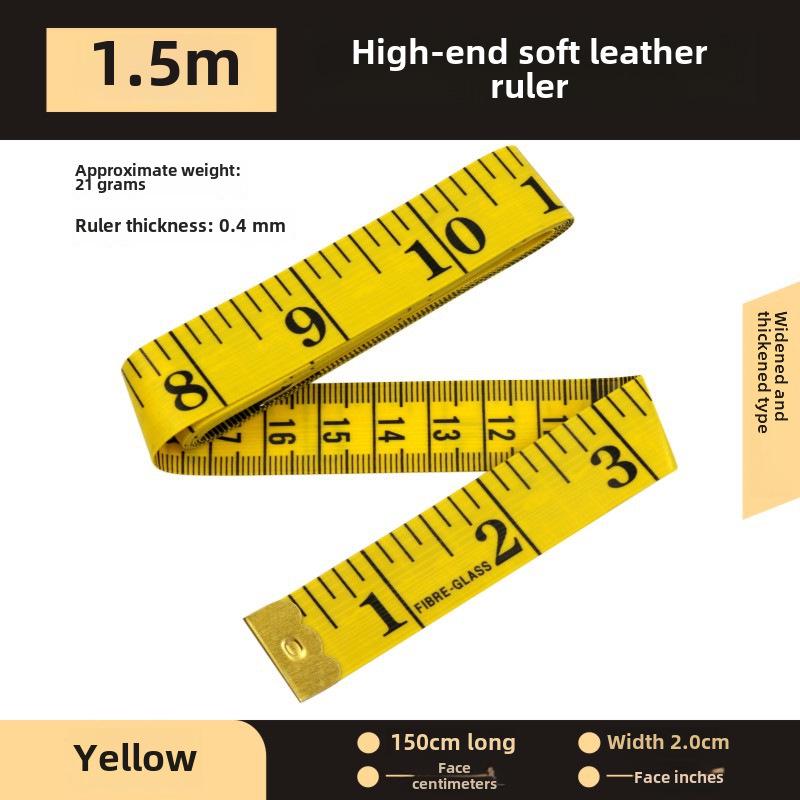 «Белая линейка с дюймами/футами и цветной мягкой швейной лентой — портновский измерительный инструмент»