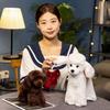 Игрушка-кукла пудель, реалистичный щенок тедди, мягкие плюшевые игрушки, ручная работа, реалистичная модель животного, креативные подарки, презент