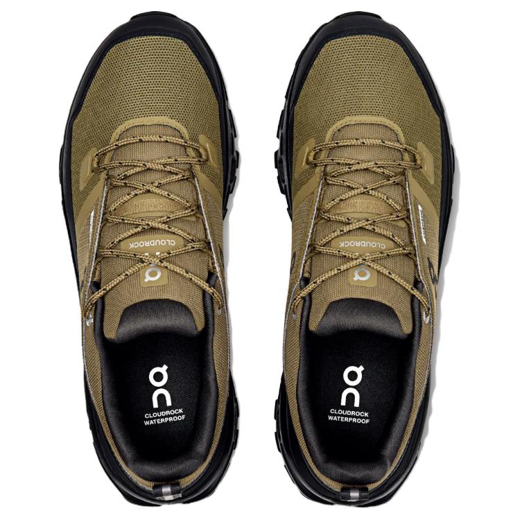 ON Cloudrock Low водонепроницаемые мужские кроссовки Hunter черные бежевые 3MF10251473