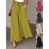 Spring and Summer Bohemian Wide-leg Pants Elastic Waist Polka Dot Printed Long Culottes